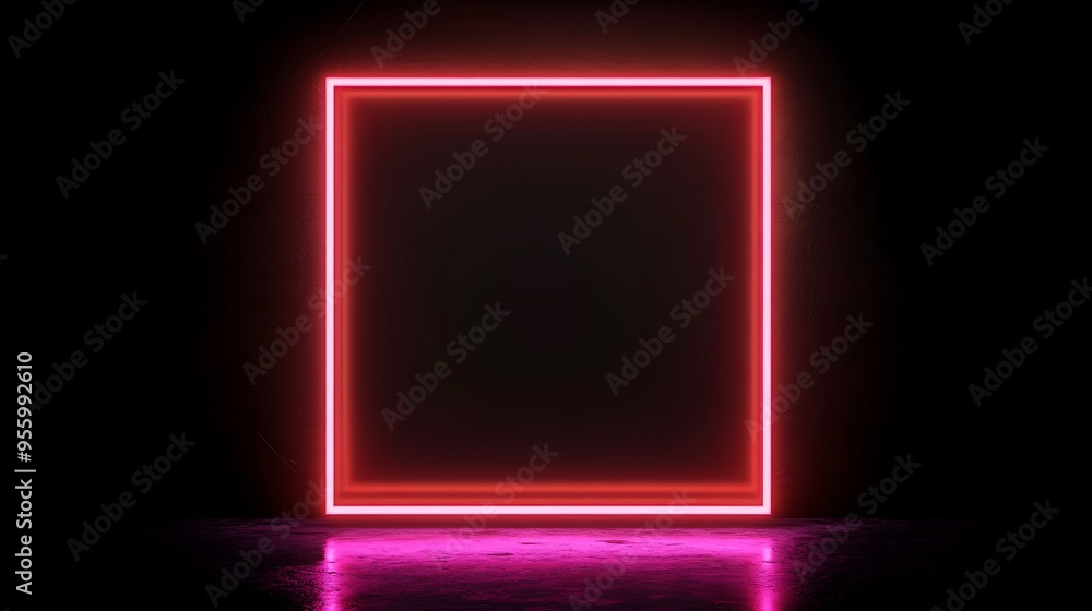Neon Light Square Frame Neon Light Square Frame