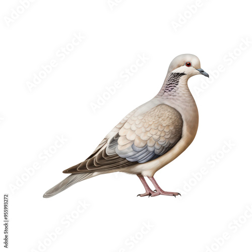 photo of a full body white dove symbolizing peace and purity, suitable for wedding invitations, nature blogs, and spiritual designs