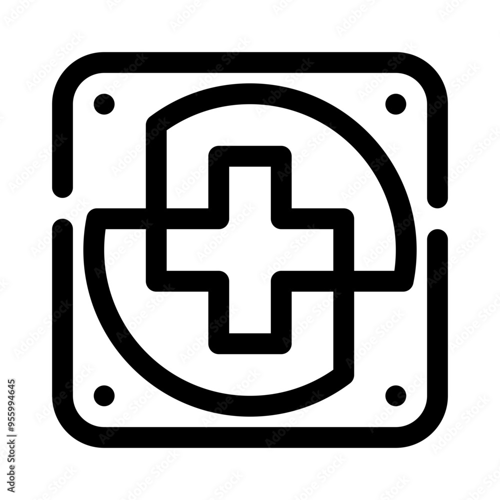 medical cross line icon medical cross line icon