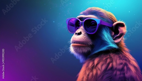 Cool monkey illustration