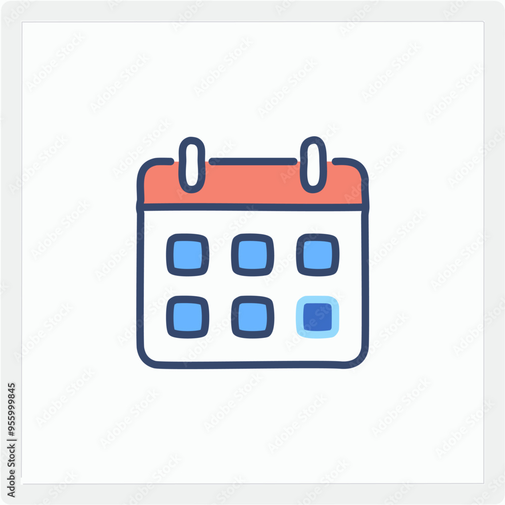 Calendar icon, vector illustration. Flat design. Calendar icon, vector illustration. Flat design.