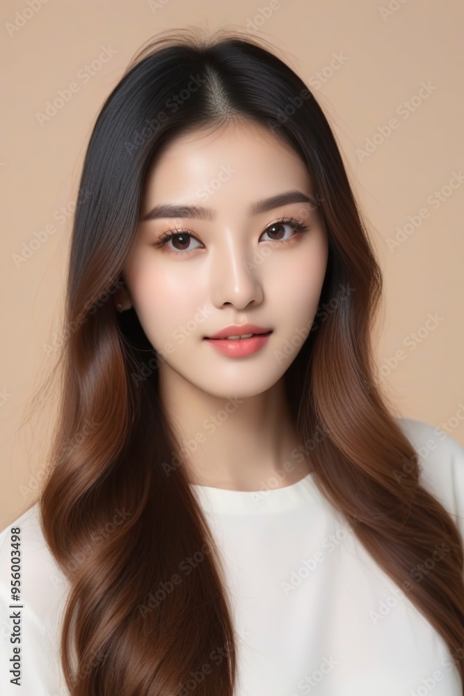 Beautiful Fashion Model with Flawless Skin and Sensual Lips Beautiful Fashion Model with Flawless Skin and Sensual Lips