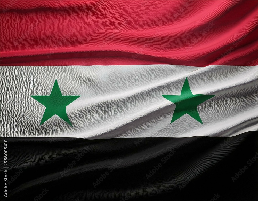 3d illustration of fluttering flag of Syria texture 3d illustration of fluttering flag of Syria texture