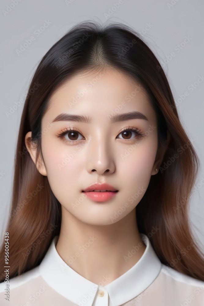 Fototapeta premium Beautiful Fashion Model with Flawless Skin and Sensual Lips