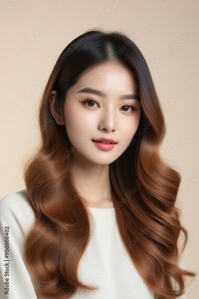 Beautiful Fashion Model with Flawless Skin and Sensual Lips Beautiful Fashion Model with Flawless Skin and Sensual Lips