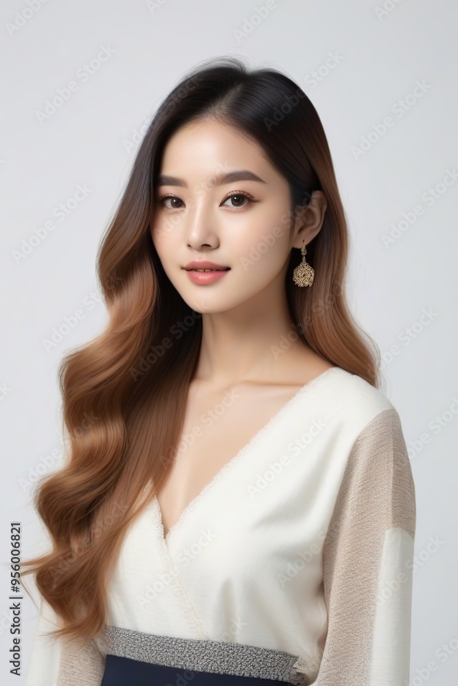 Beautiful Fashion Model with Flawless Skin and Sensual Lips Beautiful Fashion Model with Flawless Skin and Sensual Lips