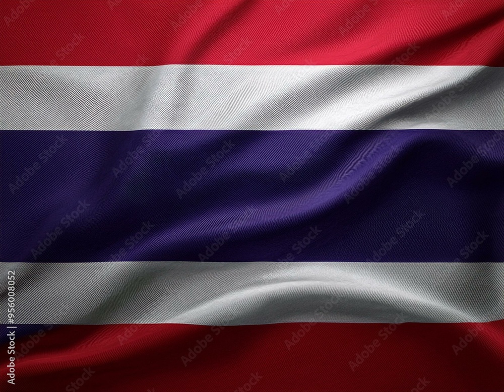 3d illustration of fluttering flag of Thailand texture 3d illustration of fluttering flag of Thailand texture