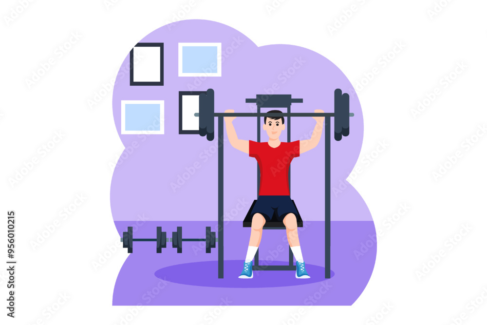 Workout Flat Design Illustration Workout Flat Design Illustration