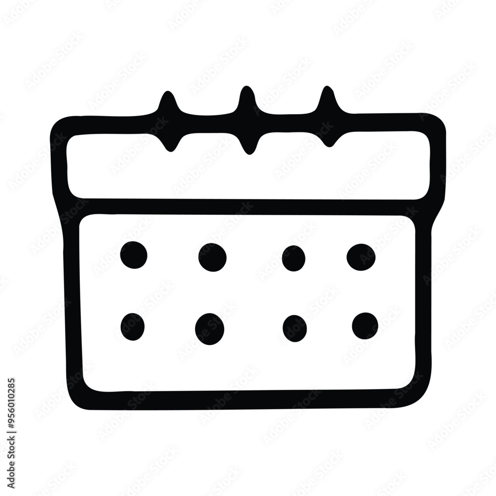 A black and white icon of a calendar, symbolizing dates and scheduling. A black and white icon of a calendar, symbolizing dates and scheduling.
