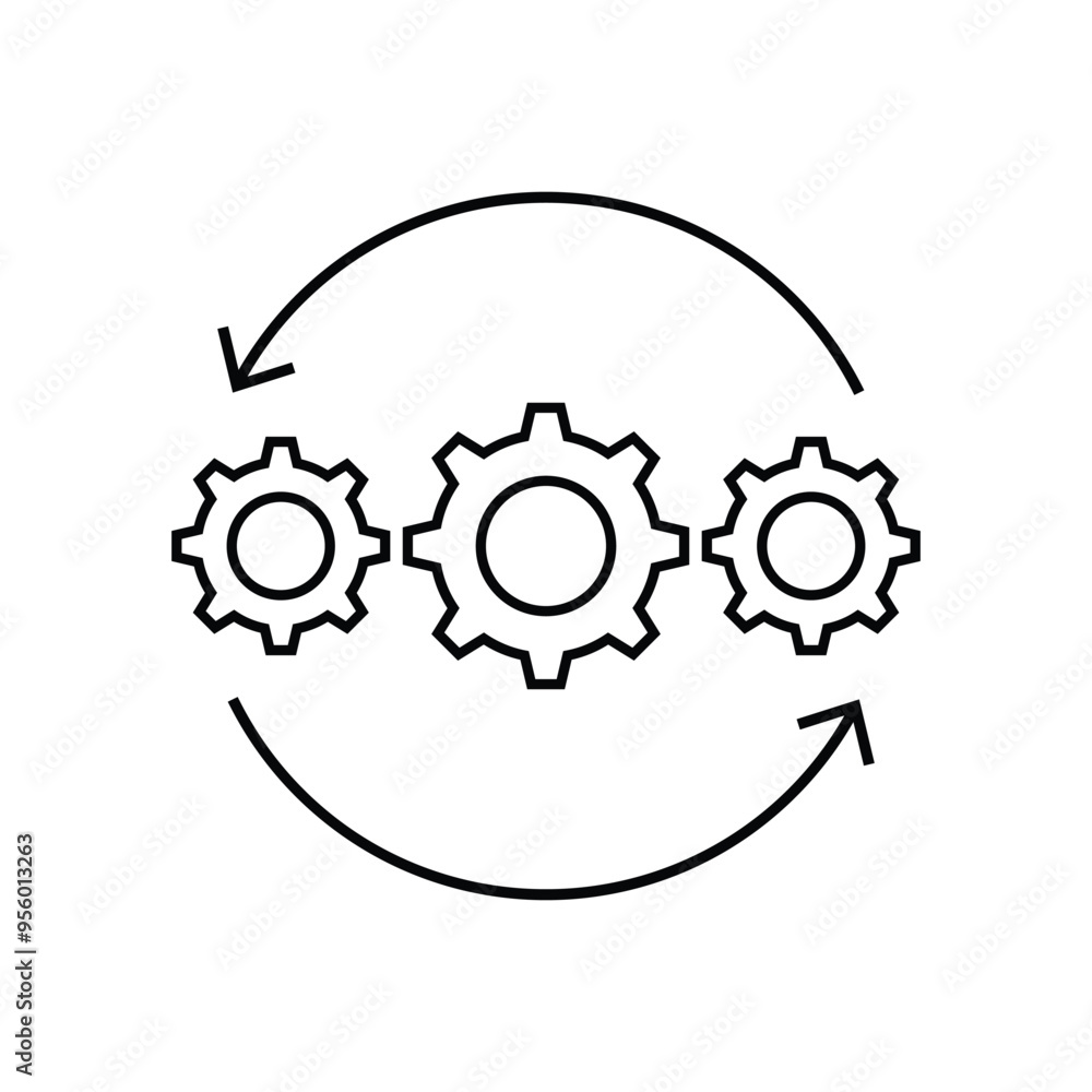 icon operation process design vector line style icon operation process design vector line style