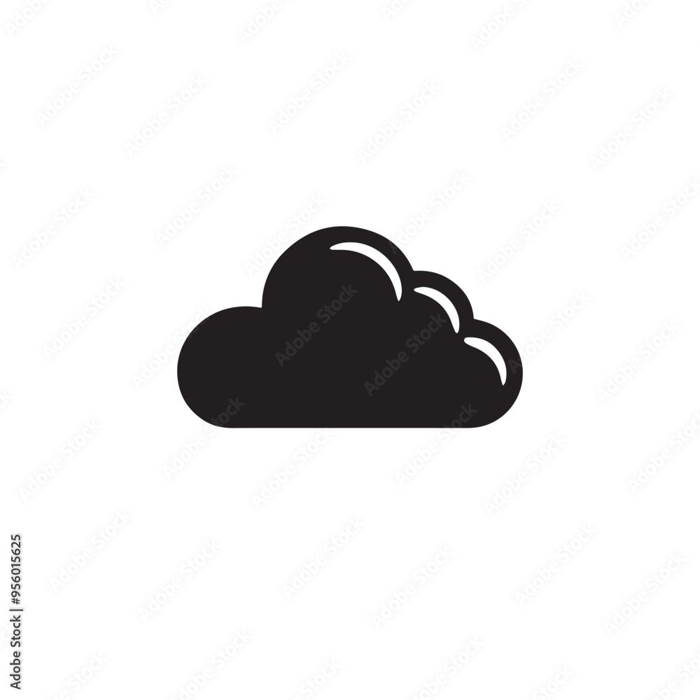 CLOUD ICON BLACK VECTOR EPS 10 CLOUD ICON BLACK VECTOR EPS 10