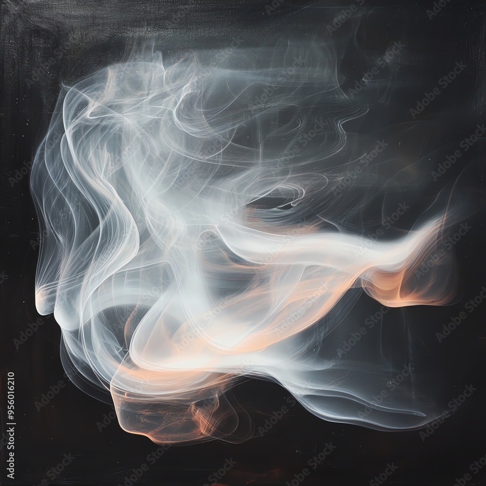 Obraz premium Smoke wisps, ethereal forms