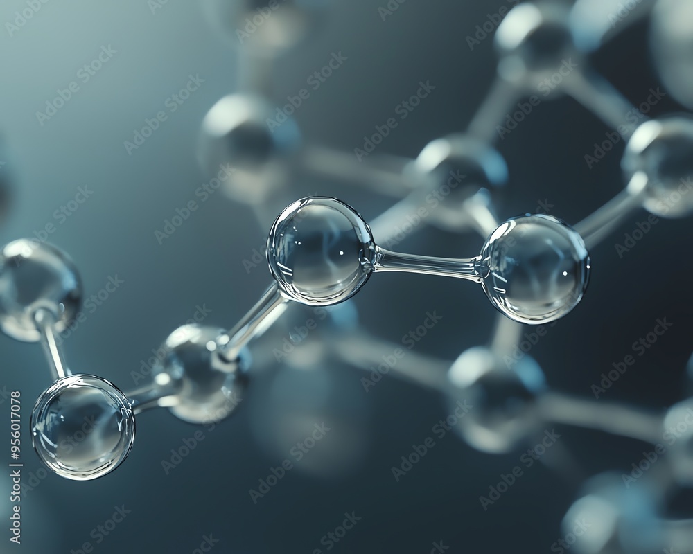 Abstract 3D rendering of a molecule structure. Abstract 3D rendering of a molecule structure.