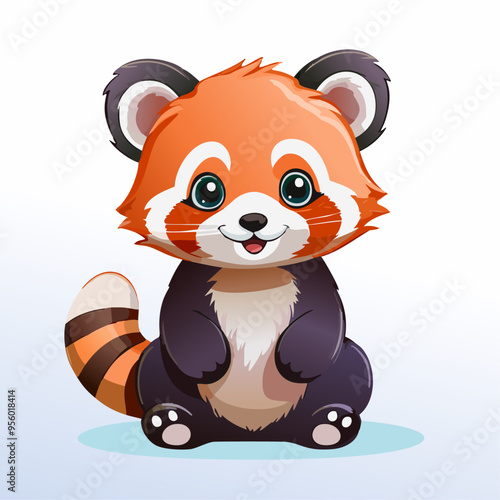 Red Panda Cute Small Cartoon Baby Animal Character