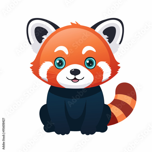 Red Panda Cute Small Cartoon Baby Animal Character