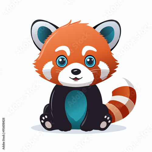 Red Panda Cute Small Cartoon Baby Animal Character