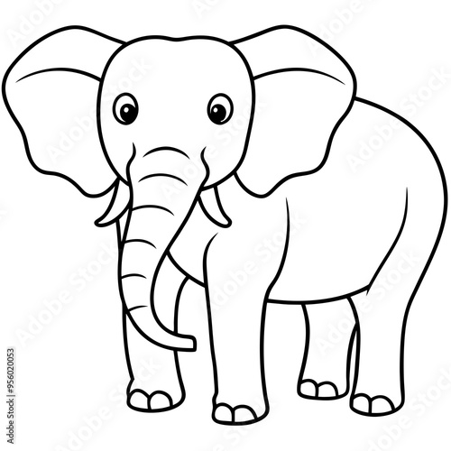 line art elephant silhouette 