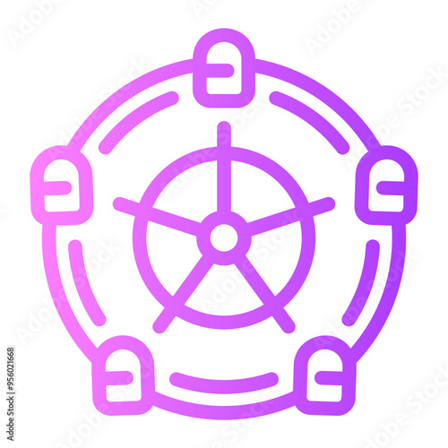 ferris wheel Line Gradient Icon