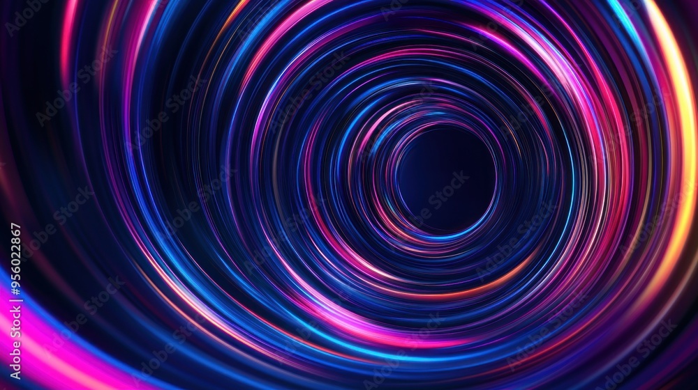 Abstract Neon Light Circles Abstract Neon Light Circles