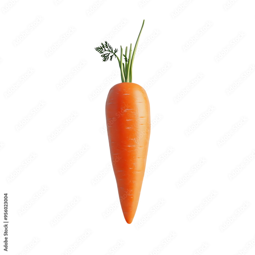 Single Carrot with Transparent Background Isolated on Black Single Carrot with Transparent Background Isolated on Black