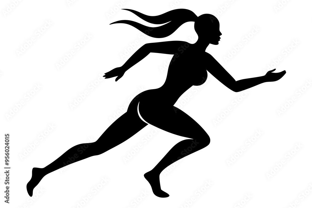 silhouettes of girl running pose vector illustration
silhouettes of girl running pose vector illustration