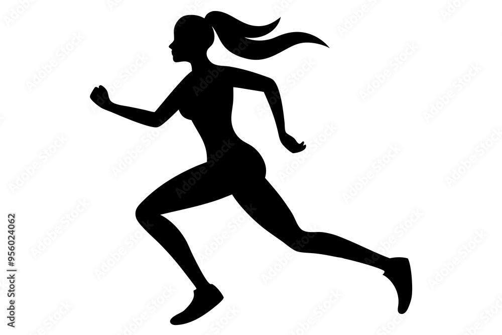 silhouettes of girl running pose vector illustration
silhouettes of girl running pose vector illustration