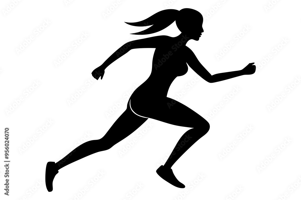 silhouettes of girl running pose vector illustration
silhouettes of girl running pose vector illustration