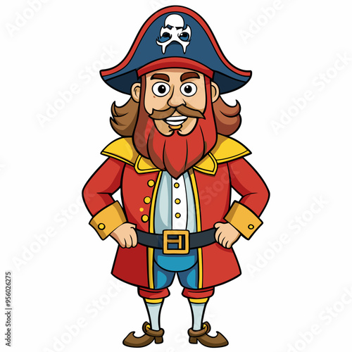 vector illustration of pirate sailor