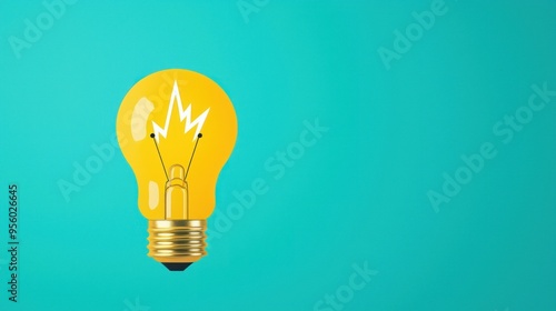 Yellow Lightbulb Idea.