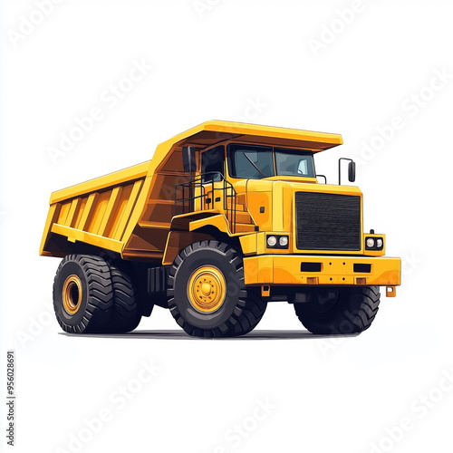 a yellow dump truck vehicle