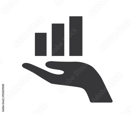 hand holding graph icon