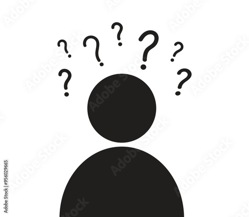 person with question marks icon