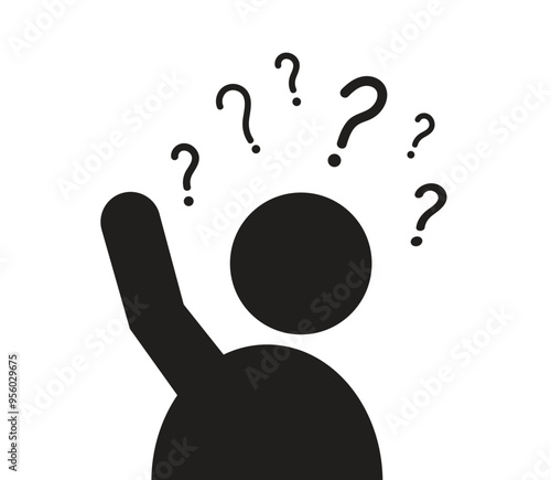 person with question marks icon