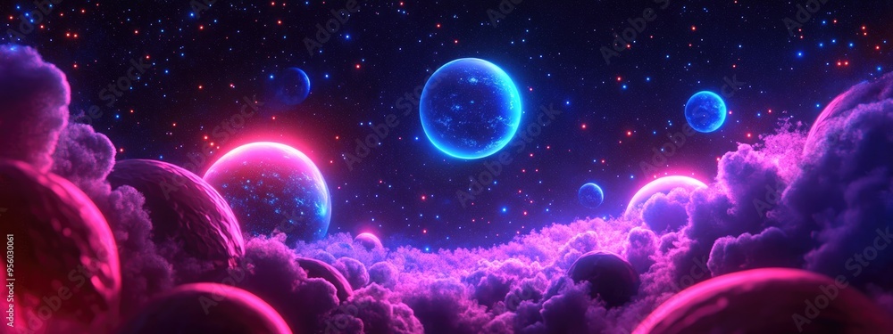 3D illustration of a galaxy and cosmic space featuring bright majestic stars rendered in a cartoon style 3D illustration of a galaxy and cosmic space featuring bright majestic stars rendered in a cartoon style