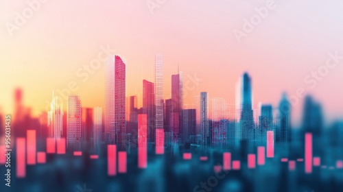 Cityscape with Charts.