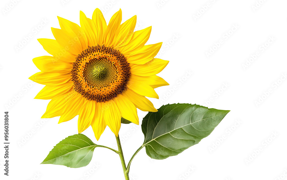 Fototapeta premium Sunflower on transparent background, png 
