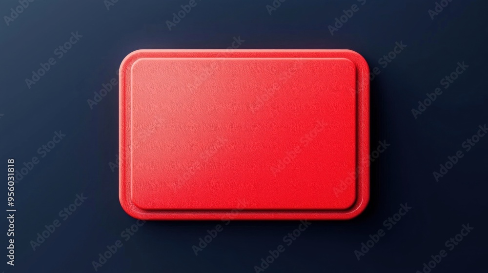 Red Button on Blue. Red Button on Blue.