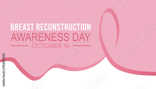 breast reconstruction awareness day is observed every year on October. Medical Healthcare Awareness concept. background, placard, banner template Vector illustration design.