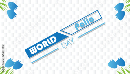 World Polio Day is observed every year on October. Medical Healthcare Awareness concept. background, placard, banner template Vector illustration design.