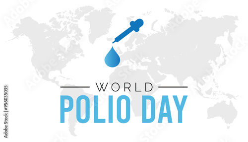 World Polio Day is observed every year on October. Medical Healthcare Awareness concept. background, placard, banner template Vector illustration design.