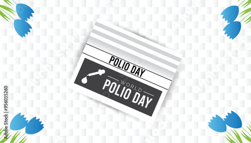 World Polio Day is observed every year on October. Medical Healthcare Awareness concept. background, placard, banner template Vector illustration design.