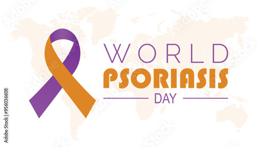 World Psoriasis Day is observed every year on October. Medical Healthcare Awareness concept. background, placard, banner template Vector illustration design.