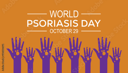 World Psoriasis Day is observed every year on October. Medical Healthcare Awareness concept. background, placard, banner template Vector illustration design.