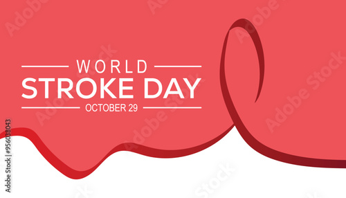 World Stroke Day is observed every year on October. Medical Healthcare Awareness concept. background, placard, banner template Vector illustration design.
