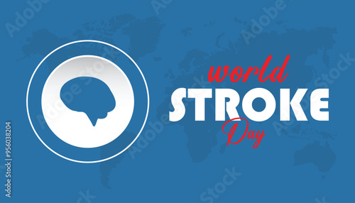 World Stroke Day is observed every year on October. Medical Healthcare Awareness concept. background, placard, banner template Vector illustration design.