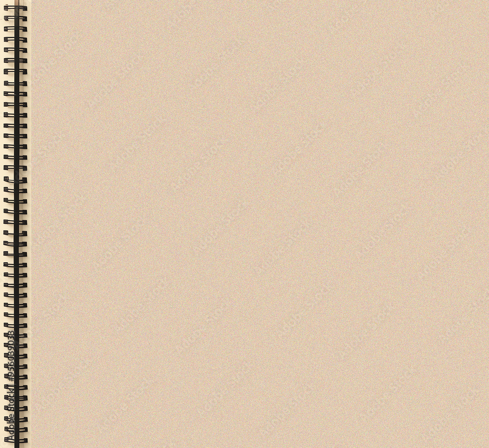 simple beige grainy textured spring notebook background, a space for a text