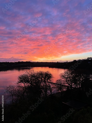 Colourful Sunrise Over Lake 