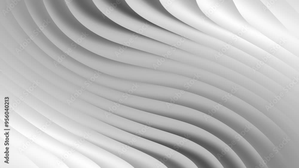 White curve waves abstract motion background. Seamless looping animation White curve waves abstract motion background. Seamless looping animation