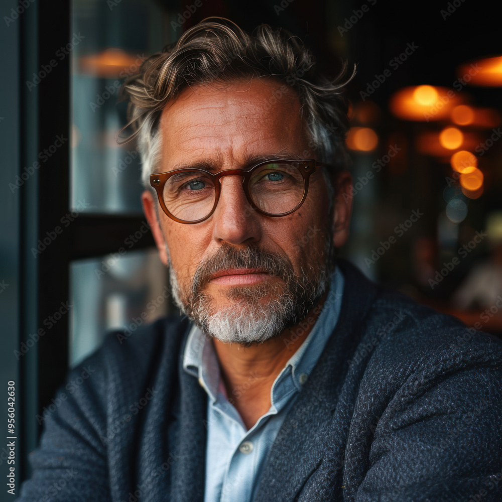 Man in Glasses Portrait. Man in Glasses Portrait.
