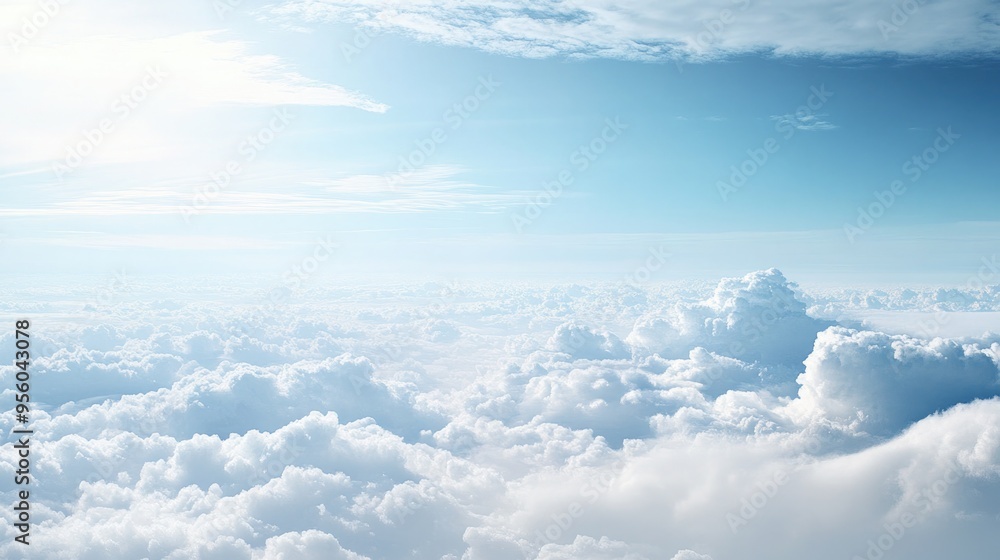 Blue sky and clouds background with lots of copy space Blue sky and clouds background with lots of copy space